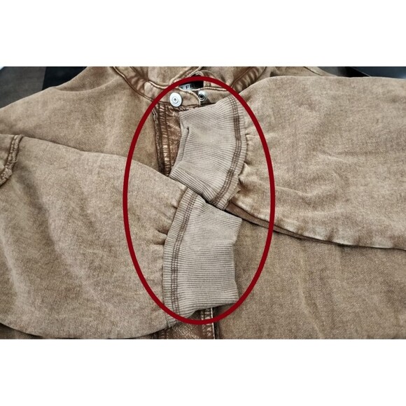 Free People We The Free Gauge Cardi Jacket Top Ribbed Cotton Oversized M 280522 - Picture 10 of 10